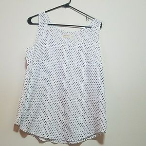 White tank top blouse NWT